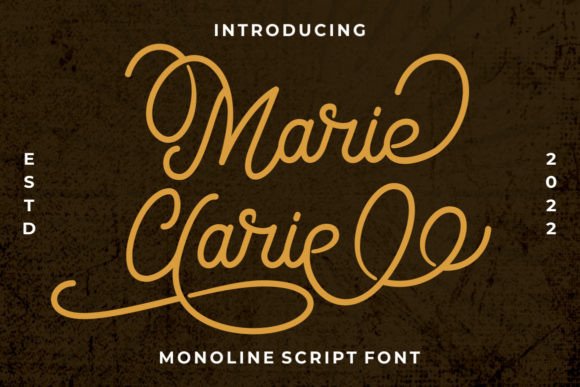 Marie Clarie: The Monoline Script Font for Elegant Branding