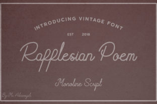 Rafflesian Poem: A Vintage Script Font for Modern Brands