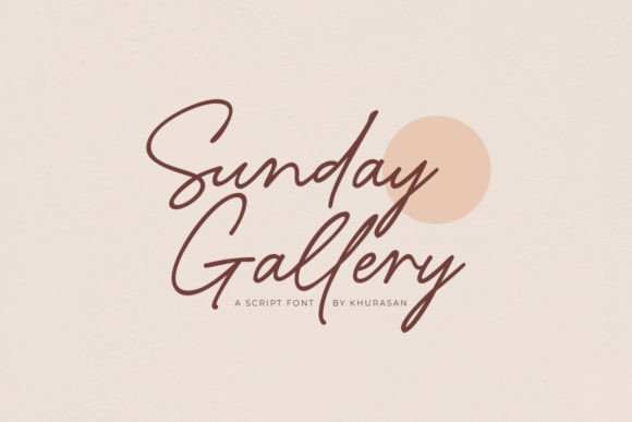 Sunday Gallery: A Script Font for Modern Design