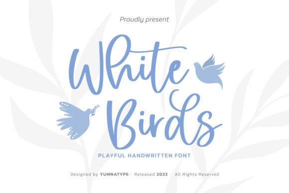 White Birds: A Handmade Script Font for Authentic Branding